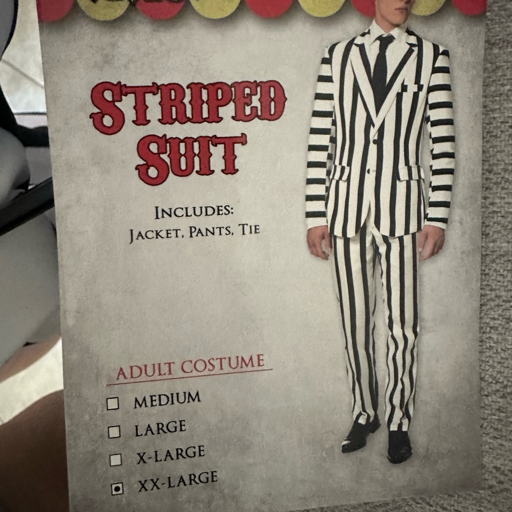Spirit Black and White Striped Costume